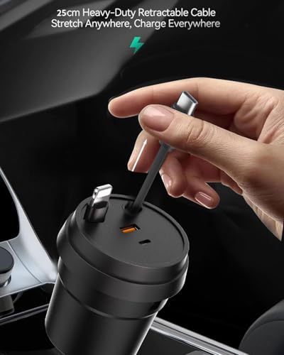 4-in-1 Retractable Car Charger