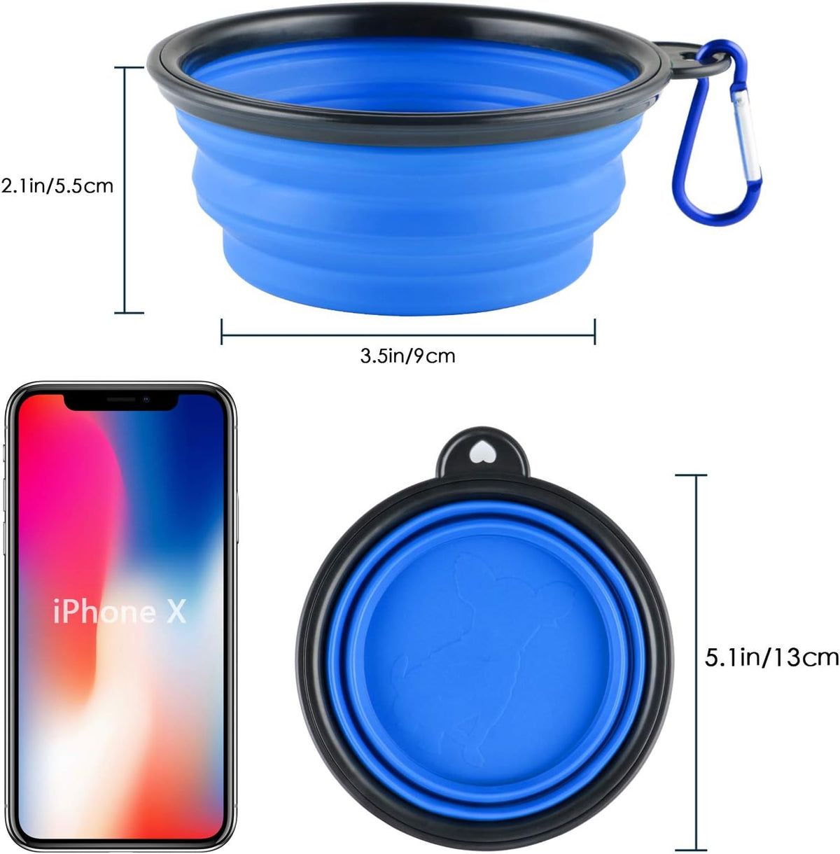 Portable Silicone Dog Food Bowls
